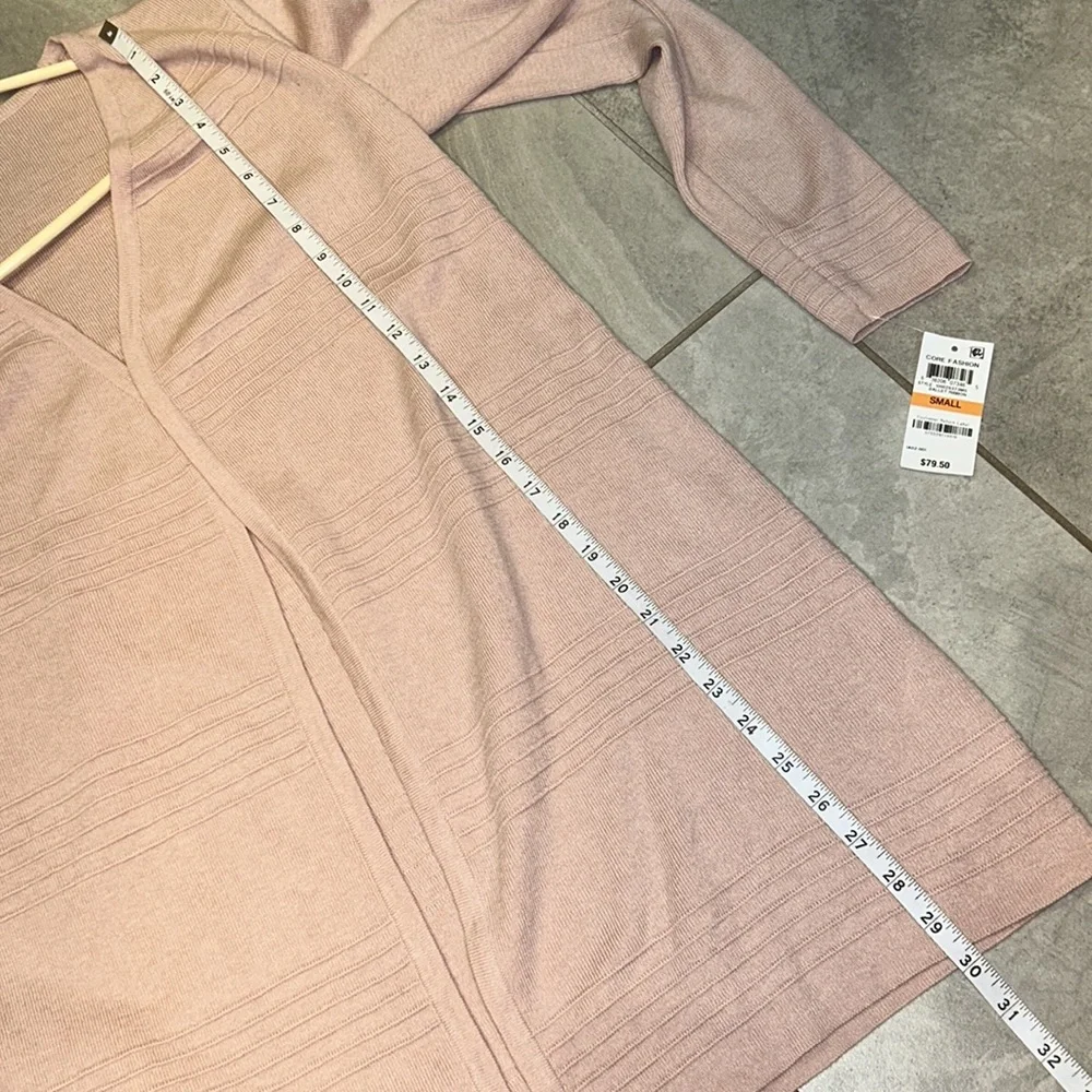 NWT Charter Club light pink cardigan open sweater small - Picture 8 of 8